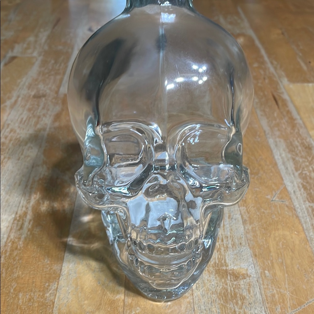 750ml Crystal Head Vodka Clear Glass Skull Bottle